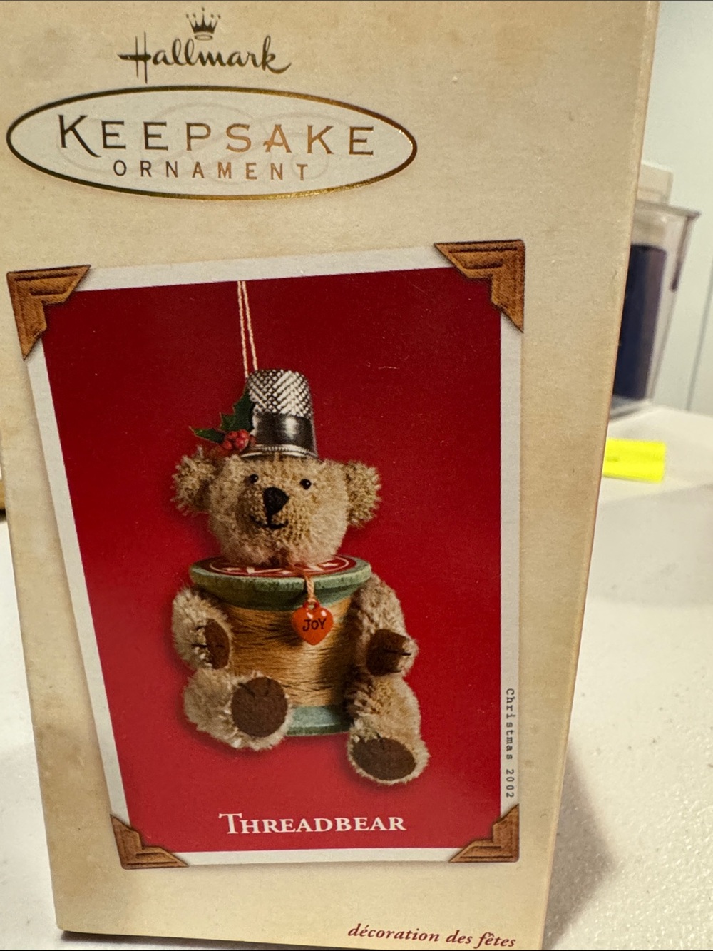 Hallmark Sewing Bear: Thimble Threadbear Ornament